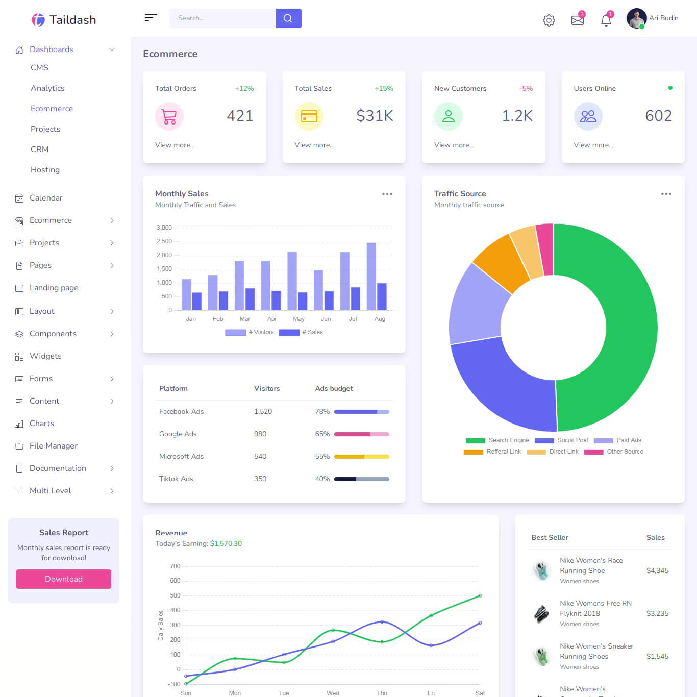 Tailwind Dashboard