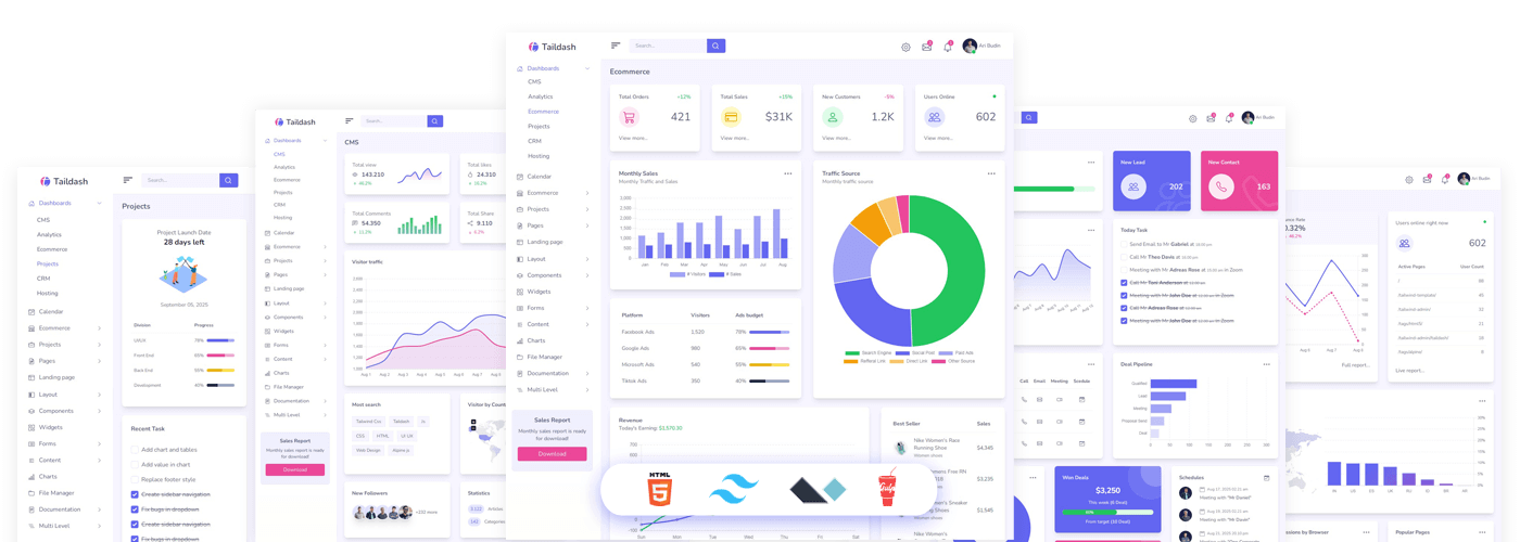 #1 Most Unique Tailwind Dashboard Admin Templates